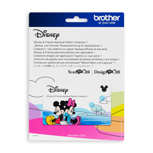Brother CADSNP03 Collection 1 de créations en papier appliqué Mickey et ses amis