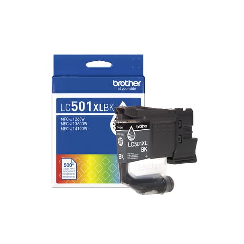 Brother LC501XLBKS Cartouche d’encre noire authentique à haut rendement