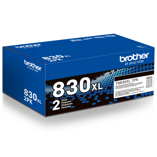 Brother authentique TN830XL2PK Ensemble de 2 cartouches de toner noir à haut rendement (environ 6 000 pages au total)