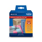 Brother DK2113 Étiquettes de pellicule continue transparentes avec texte noir - 2,4 po x 50 pi (62 mm x 15,2 m)
