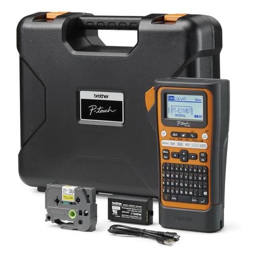 Brother P-touch PT-E310BTVP Étiqueteuse industrielle portable avec BluetoothMD et câble USB-CMD