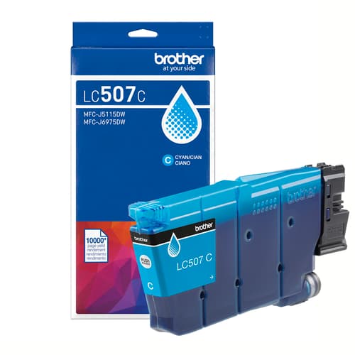 Brother LC507C Cartouche d’encre cyan à ultra haut rendement authentique