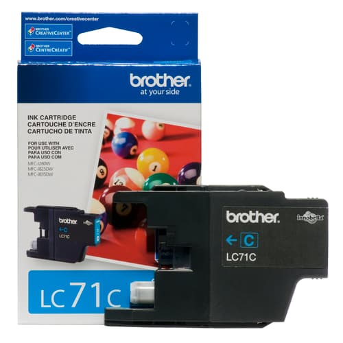 Brother LC71CS Cartouche d'encre cyan Innobella, rendement standard