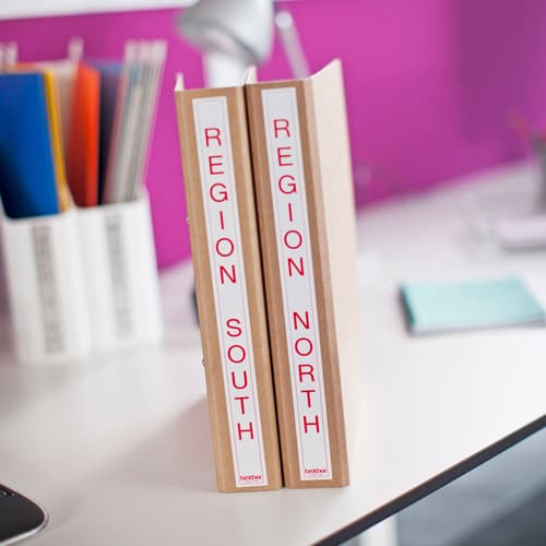 Brother TZe252G Ruban laminé blanc avec texte rouge authentique pour étiqueteuses P-touch, 24 mm de largeur x 8 m de longueur