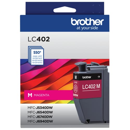 Brother LC402MS Cartouche d’encre magenta authentique à rendement standard