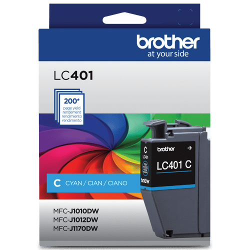 Brother Genuine LC401CS Cartouche d'encre cyan à rendement standard