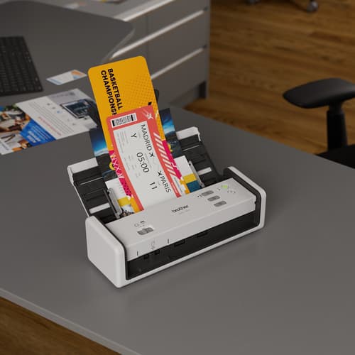 Brother ADS-1300 Scanner de bureau compact doté de fonctions de numérisation faciles pour petites entreprises et particuliers