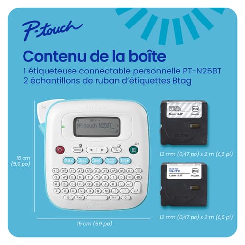 Brother P-touch PT-N25BTV2 Ensemble d'étiqueteuse connectable personnelle