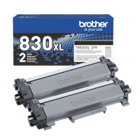 Brother authentique TN830XL2PK Ensemble de 2 cartouches de toner noir à haut rendement (environ 6 000 pages au total)