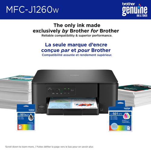 Brother MFC-J1260W Imprimante tout-en-un à jet d’encre couleur sans Work Smart
