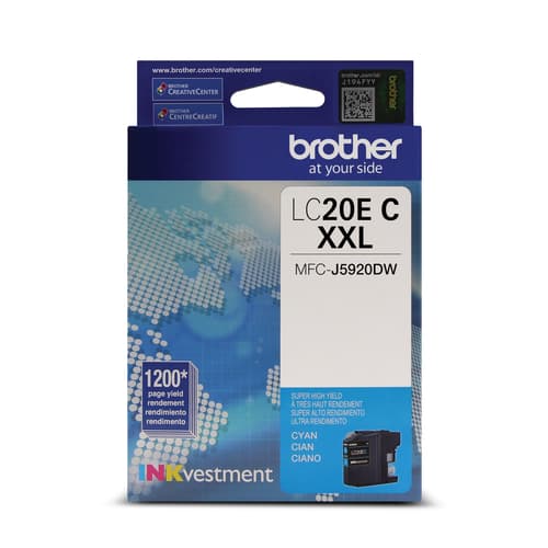 Brother LC20ECS Cartouche d encre cyan à très haut rendement INKvestment (série XXL)