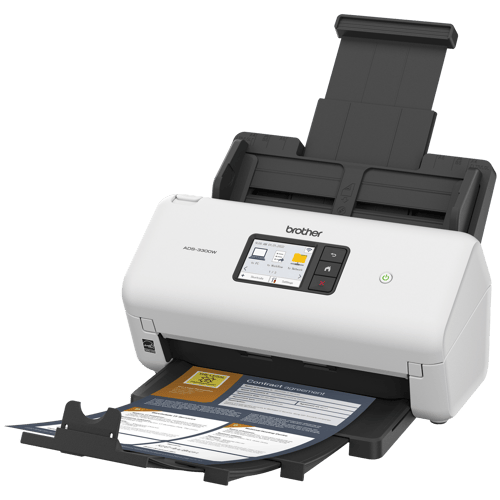 Brother ADS-3300W Scanner de bureau sans fil haute vitesse pour les petits bureaux et bureaux à domicile - Remis à neuf