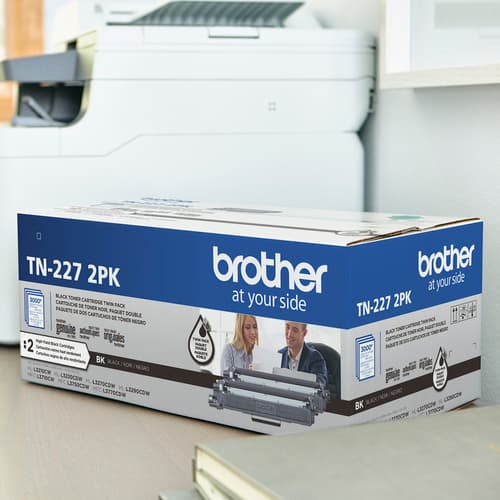 Brother TN227 Ensemble de 2 cartouches de toner noir authentiques à haut rendement