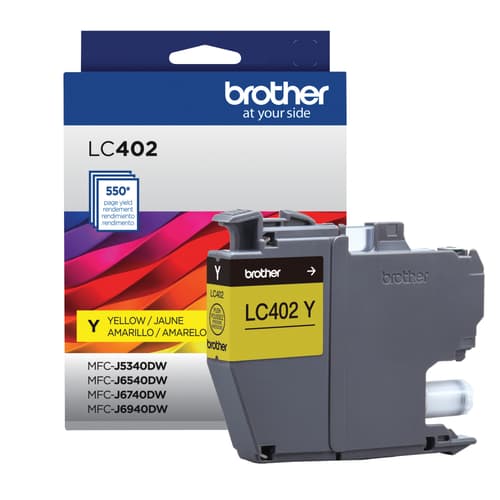 Brother LC402YS Cartouche d’encre jaune authentique à rendement standard