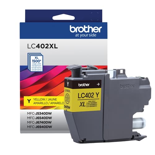 Brother LC402XLYS Cartouche d’encre jaune authentique à haut rendement