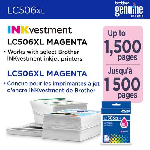 Brother  LC506XLMS Cartouche d’encre magenta authentique à haut rendement