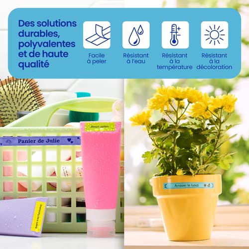 Brother BTAGP35 Ruban non laminé rose avec texte blanc authentique pour étiqueteuse P-touch, 12 mm (L) x 4 m (l)