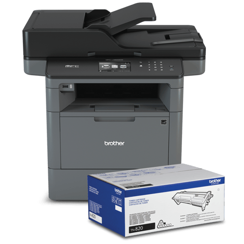 ENSEMBLE - Brother MFC-L5800DW Imprimante multifonction laser monochrome d affaires et TN820 Cartouche de toner noir