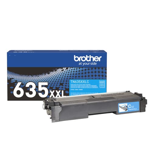 Brother authentique TN635XXLC Cartouche de toner cyan à très haut rendement