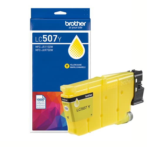 Brother LC507Y Cartouche d’encre jaune à ultra haut rendement authentique