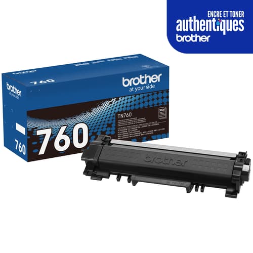 Brother TN760 Cartouche de toner laser monochrome à haut rendement authentique