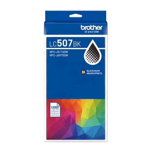Brother LC507BK Cartouche d’encre noire à ultra haut rendement authentique