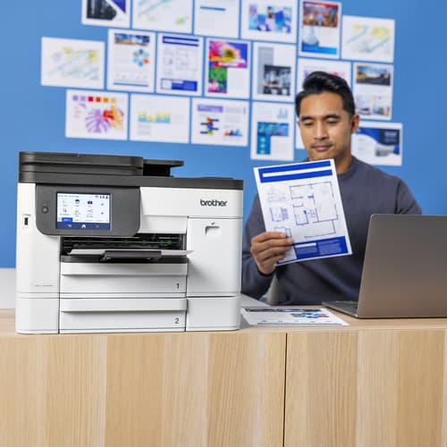 Brother MFC-J5110DW Imprimante tout-en-un à jet d’encre couleur sans fil INKvestment avec bac à papier de 500 feuilles et écran tactile couleur de 4,3 po