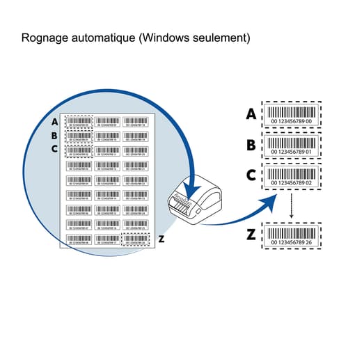 Brother RQL-1110NWB Imprimante d'étiquettes grand format professionnelle dotée d'options de connectivité multiples - Remise à neuf