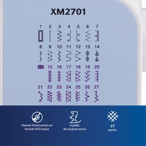 Brother XM2701M Machine à coudre 27 points