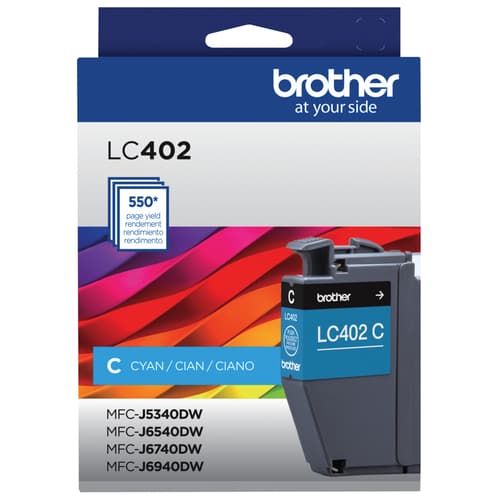 Brother LC402CS Cartouche d’encre cyan authentique à rendement standard