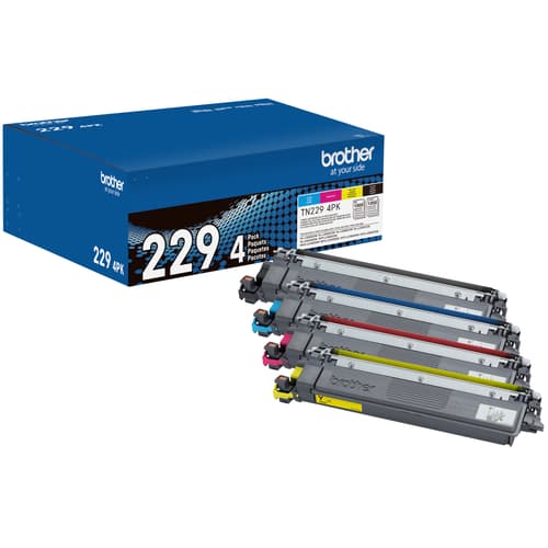 Brother authentique TN2294PK Cartouches de toner noir, cyan, magenta et jaune à rendement standard