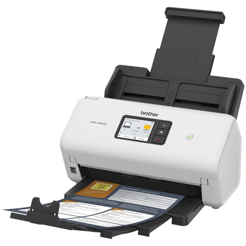 Brother ADS-3300W Scanner de bureau sans fil haute vitesse pour les petits bureaux et bureaux à domicile