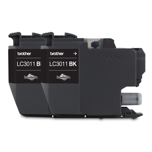 Brother LC30112PKS Ensemble de 2 cartouches d'encre noire à rendement standard authentiques