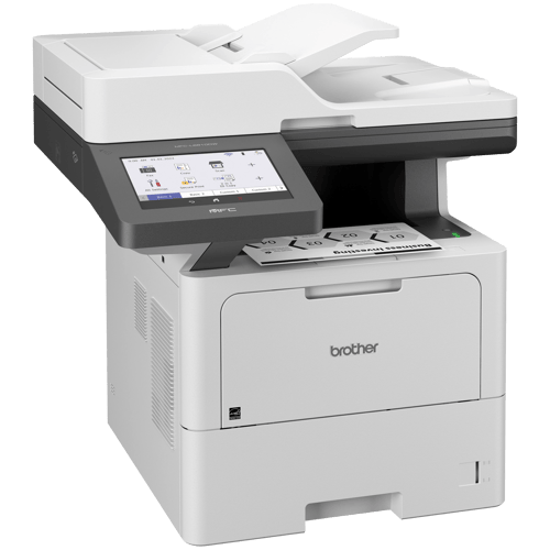 Brother MFC-L6810DW imprimante tout-en-un laser monochrome Entreprise offrant un faible coût d’impression et une grande capacité papier, avec réseautage sans fil, fonctions de sécurité avancées et copie et numérisation recto verso