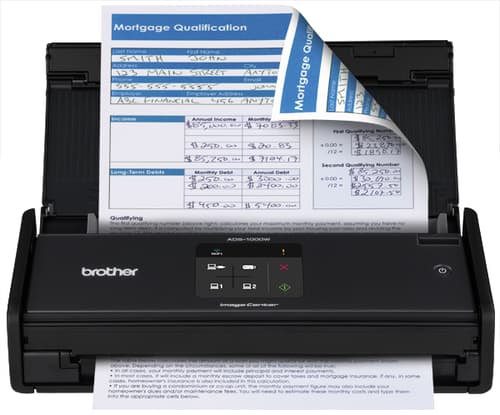 Brother ADS-1000W Scanner couleur sans fil compact - Remis à neuf