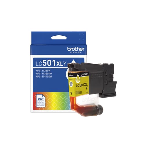 Brother LC501XLYS Cartouche d’encre jaune authentique à haut rendement