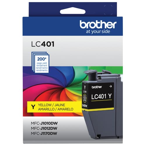 Brother LC401YS Cartouche d'encre jaune authentique à rendement standard