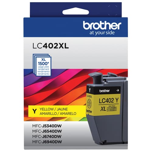 Brother LC402XLYS Cartouche d’encre jaune authentique à haut rendement