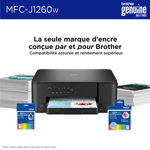 Brother MFC-J1260W Imprimante tout-en-un à jet d’encre couleur sans Work Smart