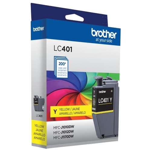 Brother LC401YS Cartouche d'encre jaune authentique à rendement standard