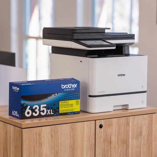 Brother authentique TN635XLY Cartouche de toner jaune à haut rendement