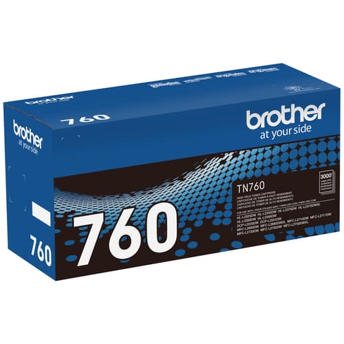 Brother TN760 Cartouche de toner laser monochrome à haut rendement authentique