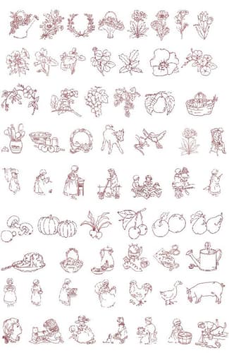 Brother SA365 Carte mémoire no 65   Redwork