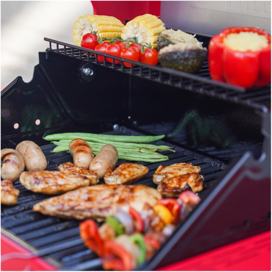 MONUMENT GRILLS Red Clearview Propane Small Space Patio Grill