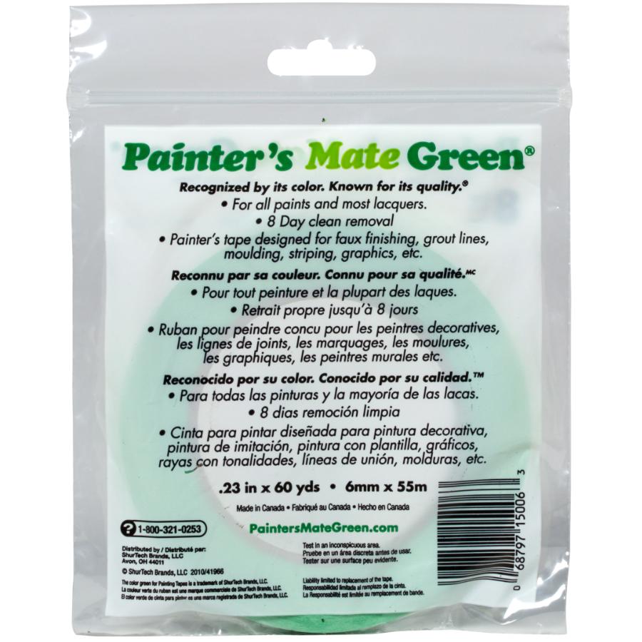 Shurtape Green Painter's Tape 1" X 60 Yards (24 Mm X 55 M