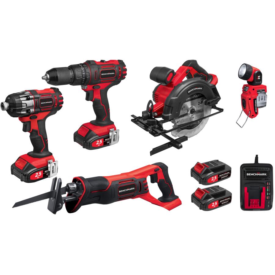 20V Max LithiumIon Cordless Combo Kit Circular Saw, Drill, Impact