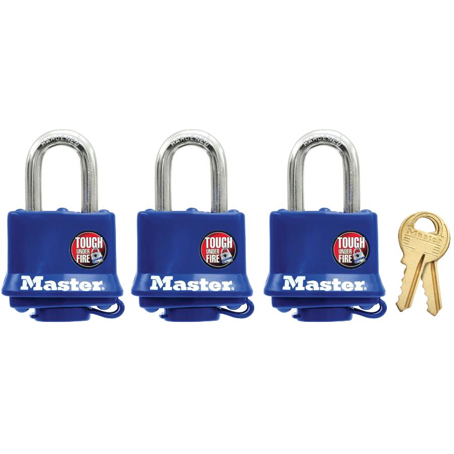 MroMax 3Pcs D-Shape Hardened Padlock 50mm Steel Keyed Alike For Tcontainer Storages Warehouses Vehicles Outside Places Have Bad Conditoin Of Weather Silver Tone