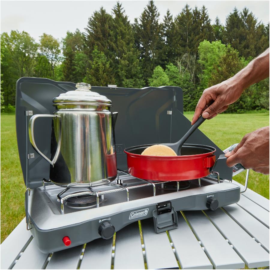 COLEMAN 22,000 BTU Triton 2 Burner Camp Stove with Electronic