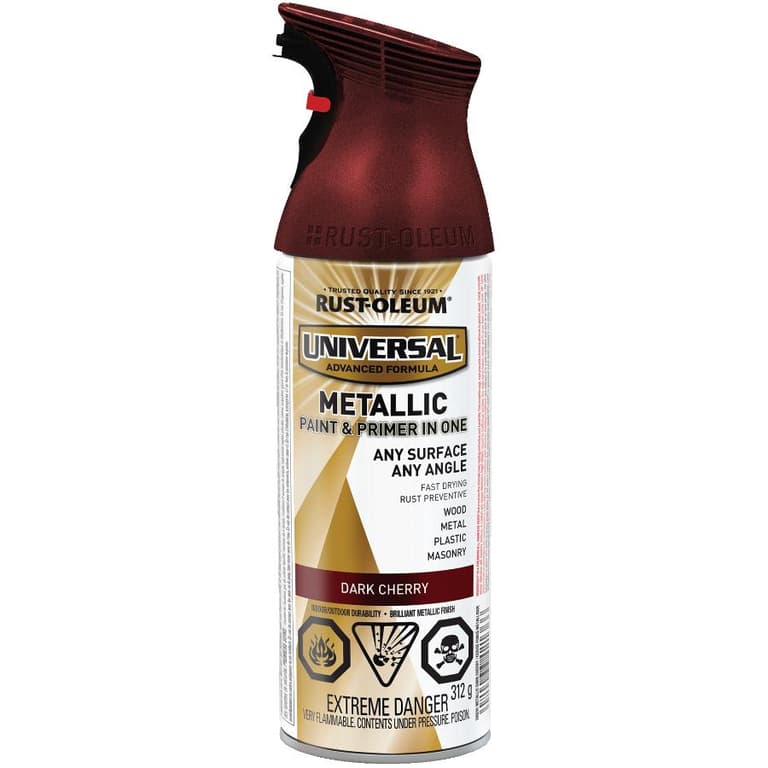 RUSTOLEUM 312g Universal Dark Cherry Metallic Aerosol Solvent Spray