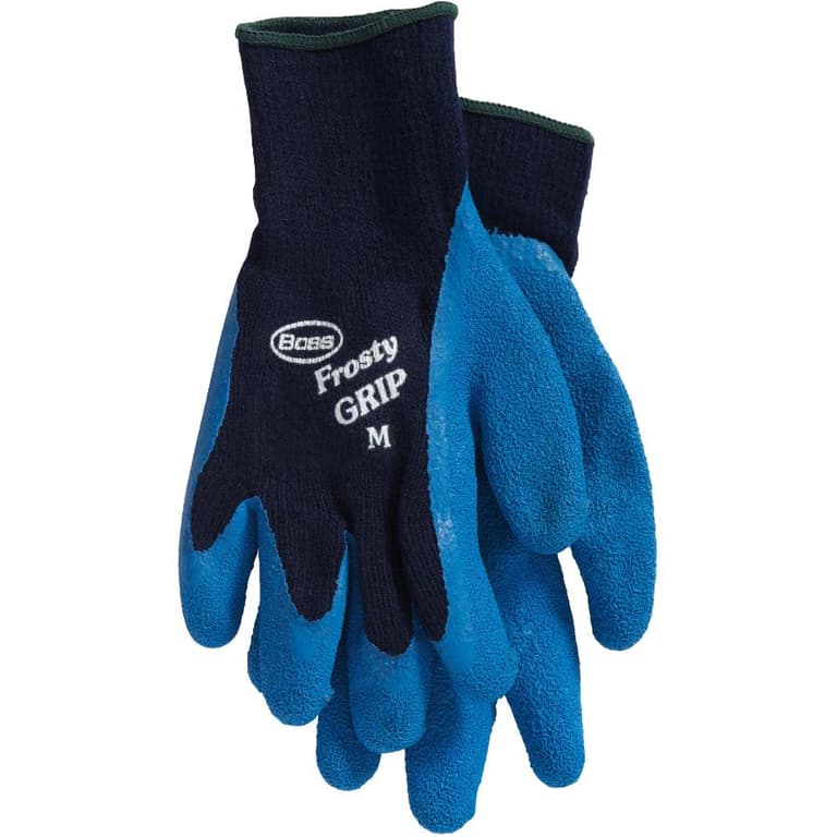 Boss Men's Medium Frosty Grip Latex Lined Work Gloves Home Hardware